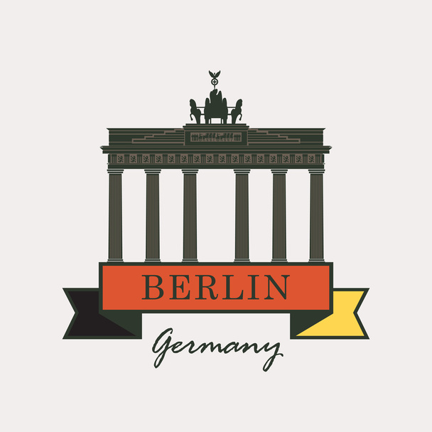 Brandenburg Gate in Berlin - Вектор, зображення