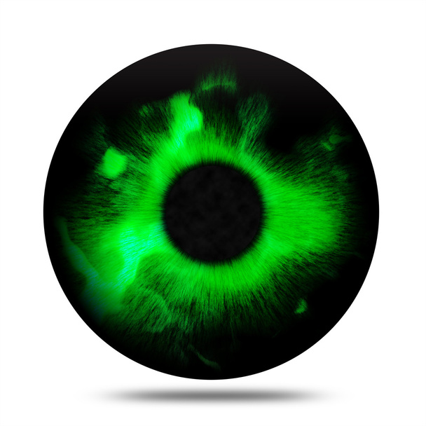 Geïsoleerde abstracte fantasie magische groene ogen leerling - Foto, afbeelding