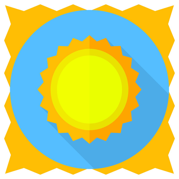 Векторна плоска піктограма сонця
 - Вектор, зображення