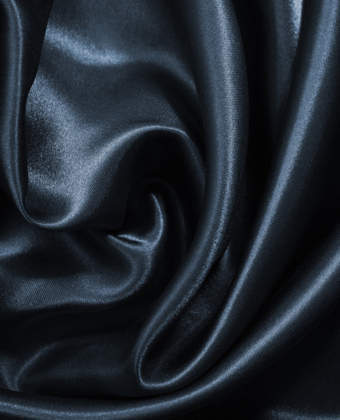 Smooth elegant dark grey silk or satin as background - Фото, изображение