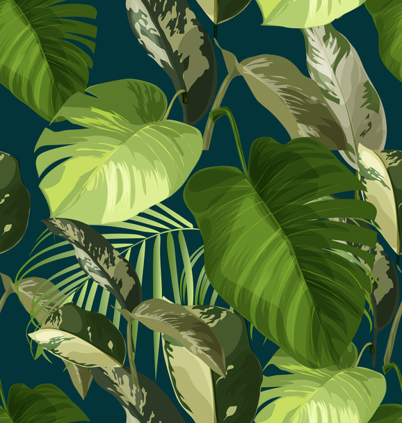 Tropical leaf pattern - Vector, Imagen
