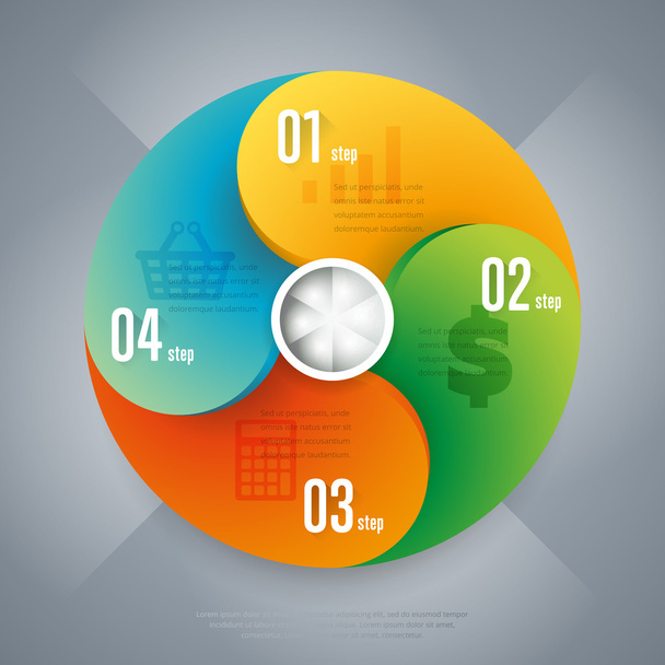 Infographics business concept of strage template. - Vektor, Bild