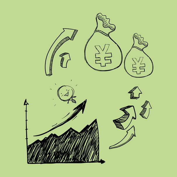 sketch icon. money concept.  Flat illiustration , vector - Vector, Image