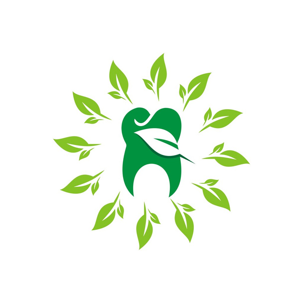 Zdrowie Medycyna naturalnych dentystycznych ikona logo - Wektor, obraz