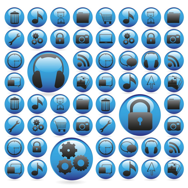 Gel buttons in blue - Photo, Image