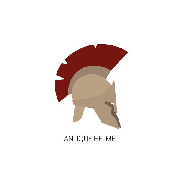 Римский шлем изолирован на белом
 - Вектор,изображение