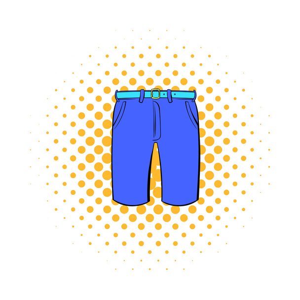 Men shorts icon, comics style - Вектор, зображення