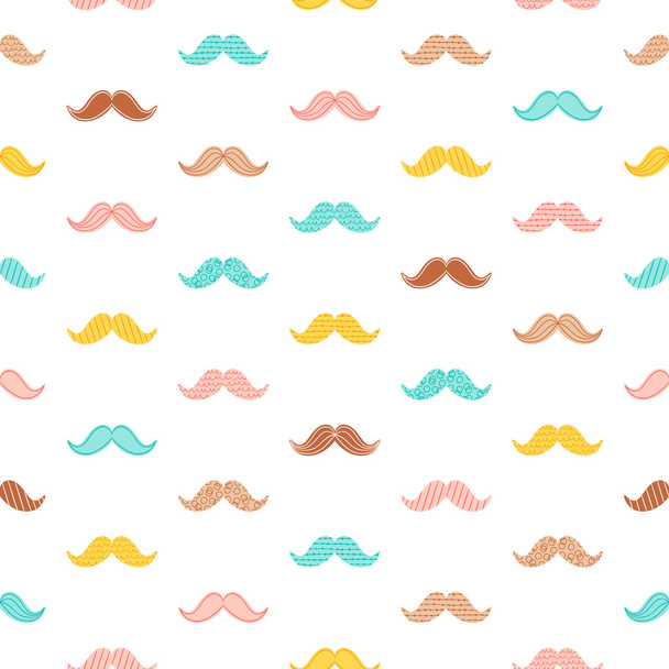 Mustache illustration pattern - Vector, Image