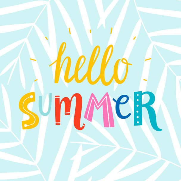 Hello summer card - Vector, Image