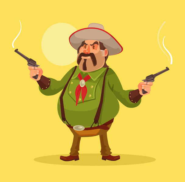 Mexican robber. Whild west. Vector flat cartoon illustration - Vector, imagen