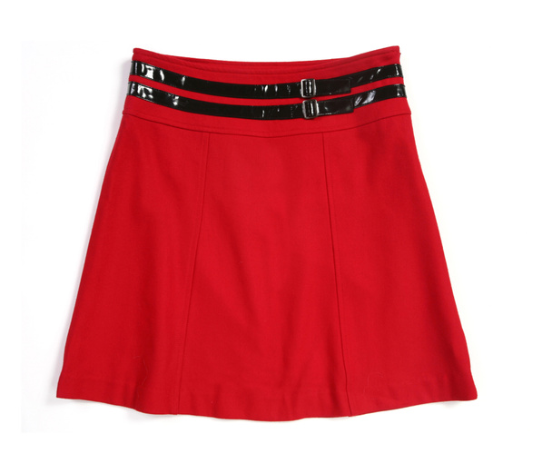 Red skirt isolated on white - Photo, Image