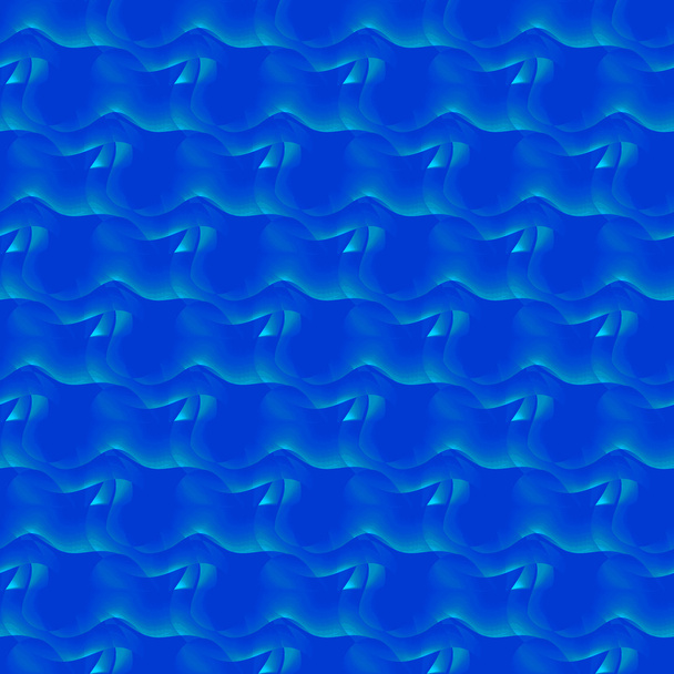 Seamless regular wavy pattern turquoise dark blue - Photo, Image