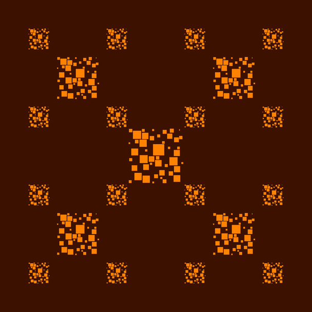 Saumaton neliöt kuvio ruskea oranssi
 - Valokuva, kuva