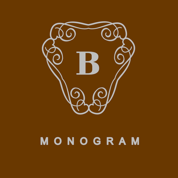 Set of monogram logo template - Vector, Image