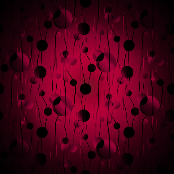 シームレス散乱円パターン濃い赤黒ぼかし - 写真・画像