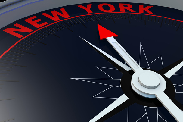 Черный компас с нью-йоркским словом.
 - Фото, изображение