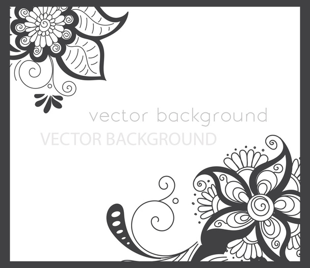 abstract vector pattern of a tattoo henna - Vektör, Görsel