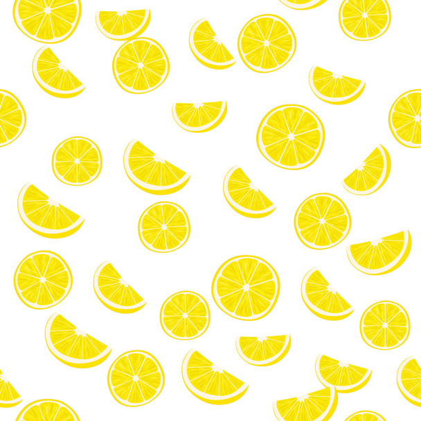 Lemon slices. Pattern. - Vetor, Imagem