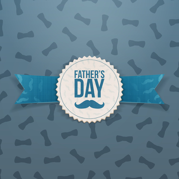 Fathers Day Banner with Ribbon and Text - Vektor, Bild