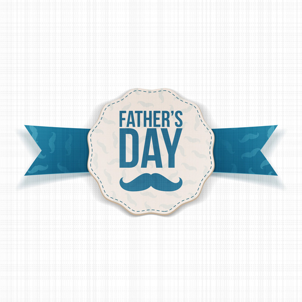 Fathers Day Emblem with Ribbon and Text - Vecteur, image