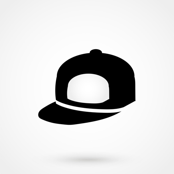 cap icon black vector on white background - Vector, afbeelding