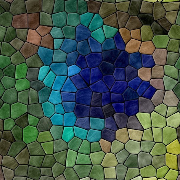 mozaik természetes kék-zöld mintás textúra a háttér fekete fugával - páva feather - Fotó, kép