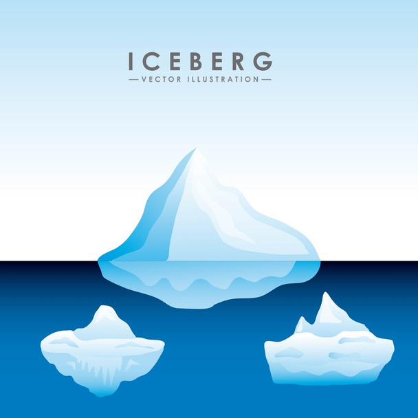 diseño del glaciar iceberg
 - Vector, imagen