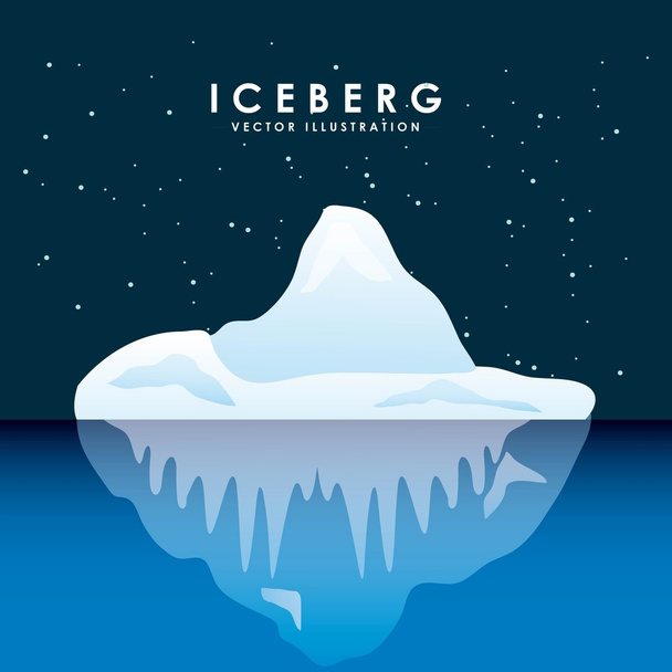 Eisberg-Gletscherdesign - Vektor, Bild