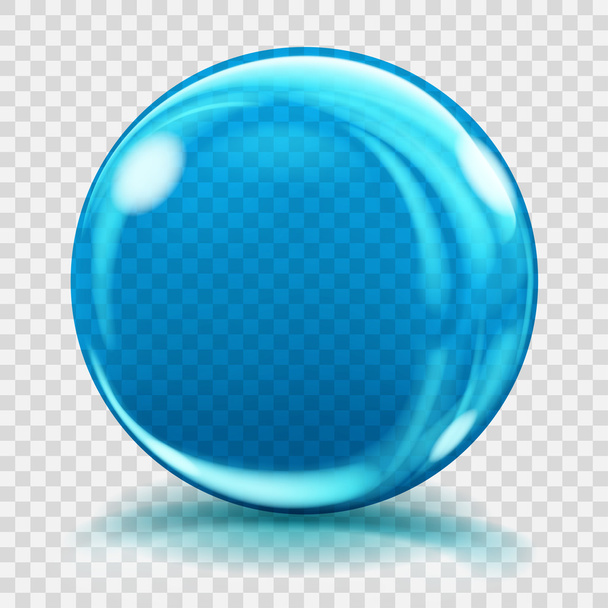 Gran esfera de vidrio azul
 - Vector, Imagen