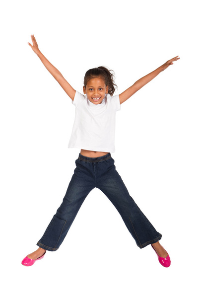 Little girl jumping high - Photo, image