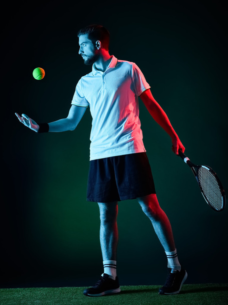 tennis player man isolated - Foto, Imagem