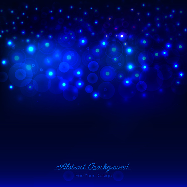 Abstract dark blue background with bokeh - Вектор,изображение