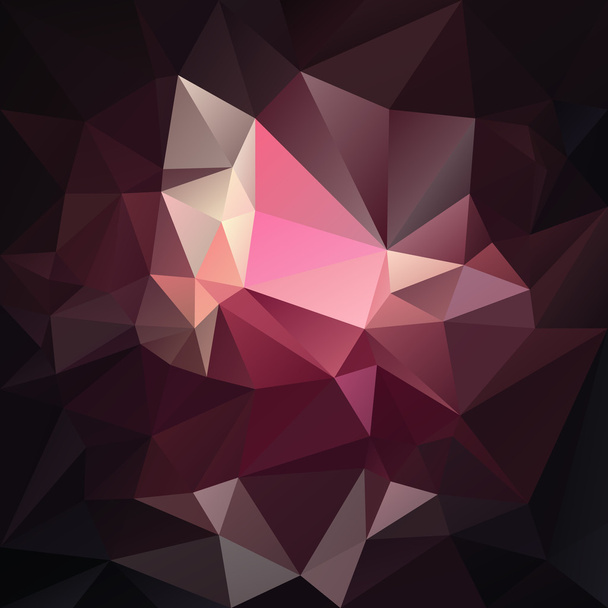 暗いピンク、紫と黒の色の三角形のパターンを持つベクトルの不規則な多角形の抽象的な背景 - ベクター画像