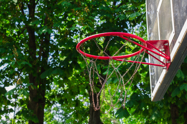 kosárlabda karika a parkban - Fotó, kép