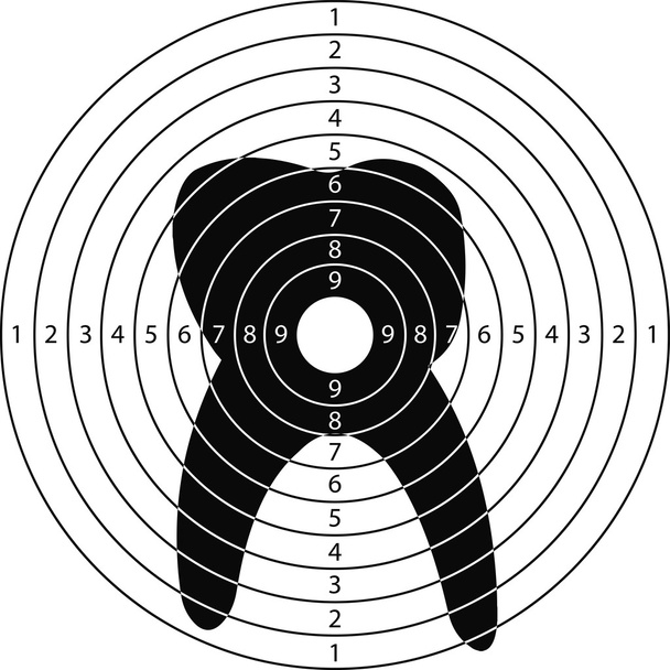 стреляющий целевой зуб
 - Вектор,изображение