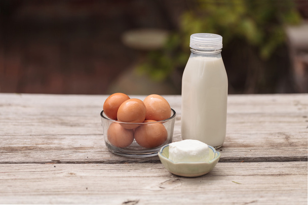 Γάλα, αυγά και τυρί - Φωτογραφία, εικόνα