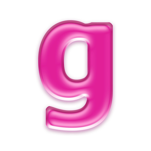 Rózsaszín zselé levél elszigetelt fehér background - G - Fotó, kép