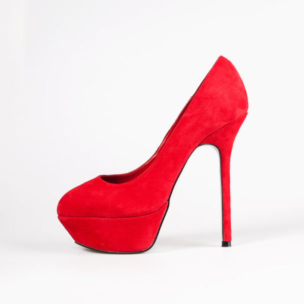 Buty damskie moda czerwony - Zdjęcie, obraz