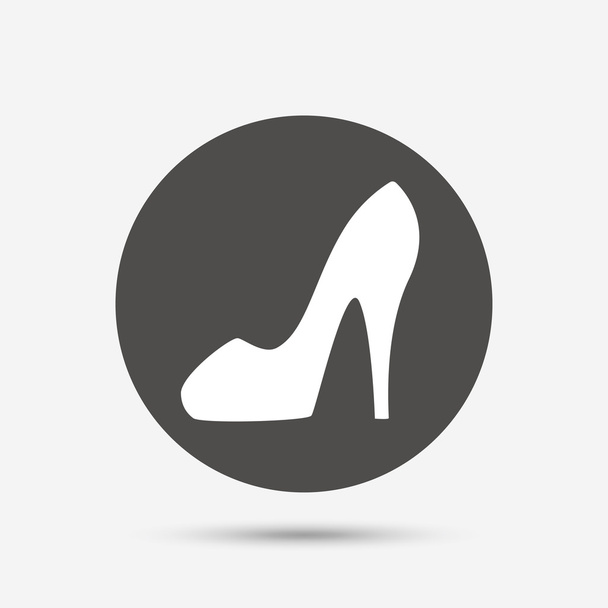 Women's shoe sign icon.   - ベクター画像