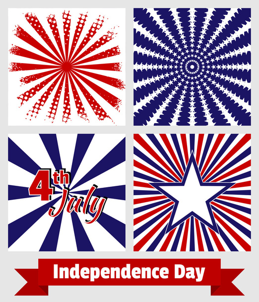 Set backgrounds for the US Independence Day - Διάνυσμα, εικόνα