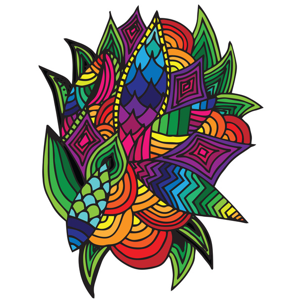 Isolated multicolor abstract illustration  - Vektör, Görsel