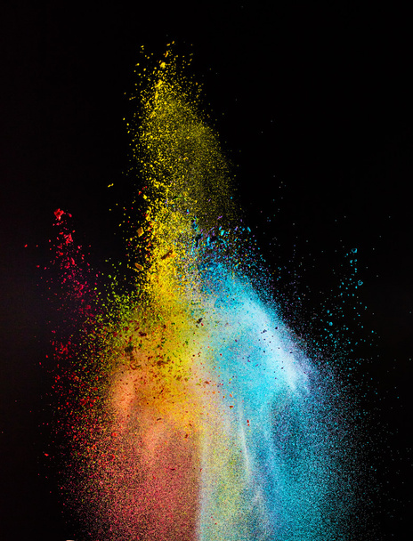 Freeze motion of colored dust explosion. - Foto, Bild
