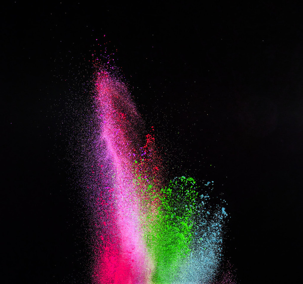Freeze motion of colored dust explosion. - Valokuva, kuva