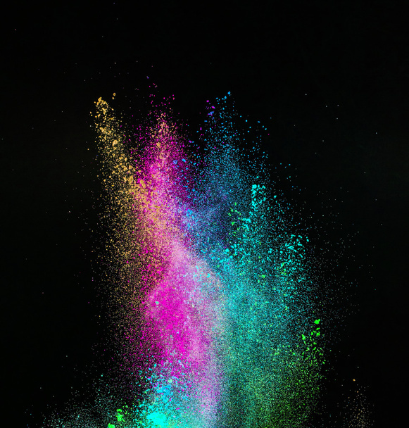 Freeze motion of colored dust explosion. - Fotó, kép