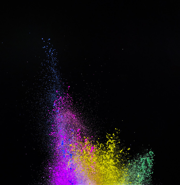 Freeze motion of colored dust explosion. - Photo, Image