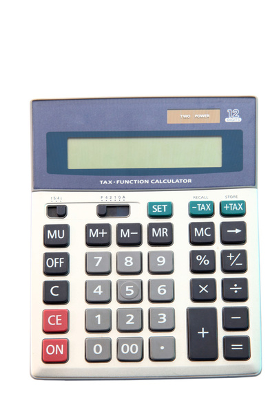 Calculator in gray tones for tax - Zdjęcie, obraz