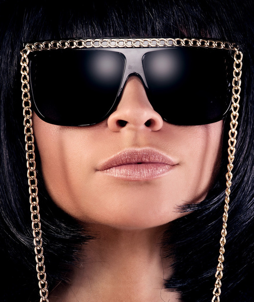 Portrait of sexy woman in sunglasses. - Фото, изображение