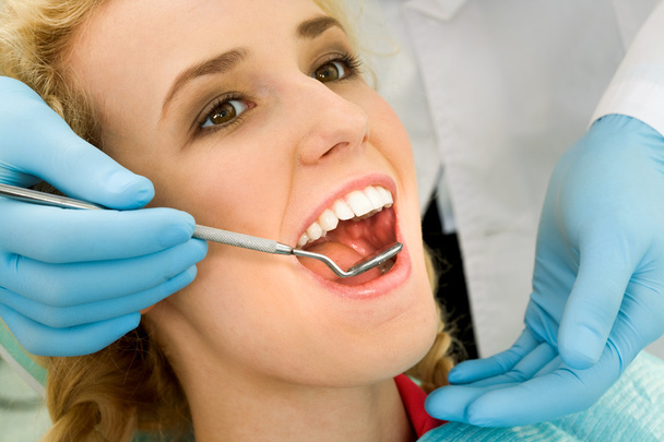 歯の検査 - 写真・画像