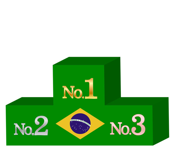 Икона подиума государственного флага Бразилии
 - Вектор,изображение