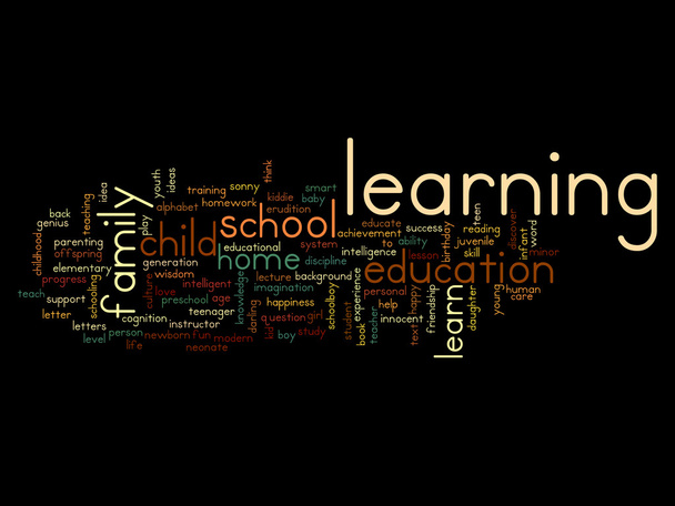 education abstract word cloud  - Photo, Image